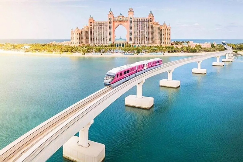 Palm Jumeirah Monorail in Dubai