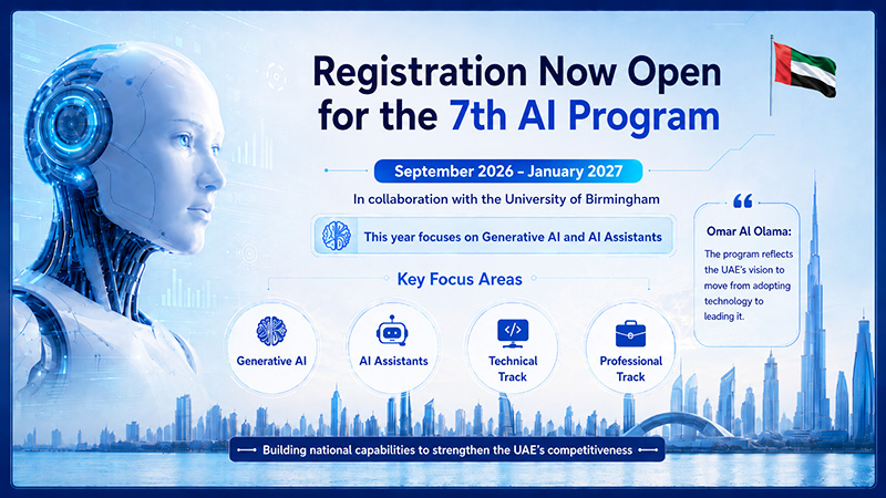 Registration Opens for the Seventh Cohort of the Artificial Intelligence Program in the UAE