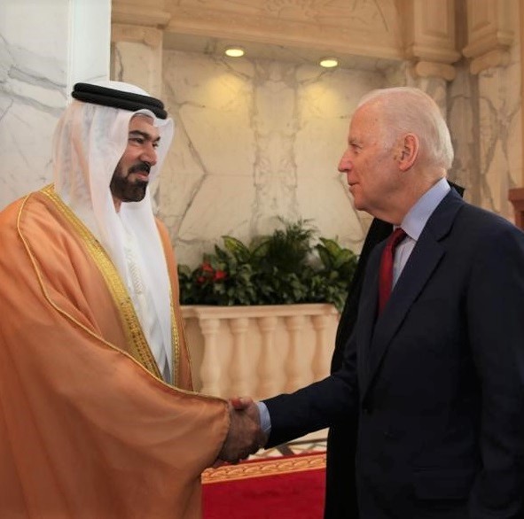معالي محمد القرقاوي مع الرئيس الأمريكي جو بايدن