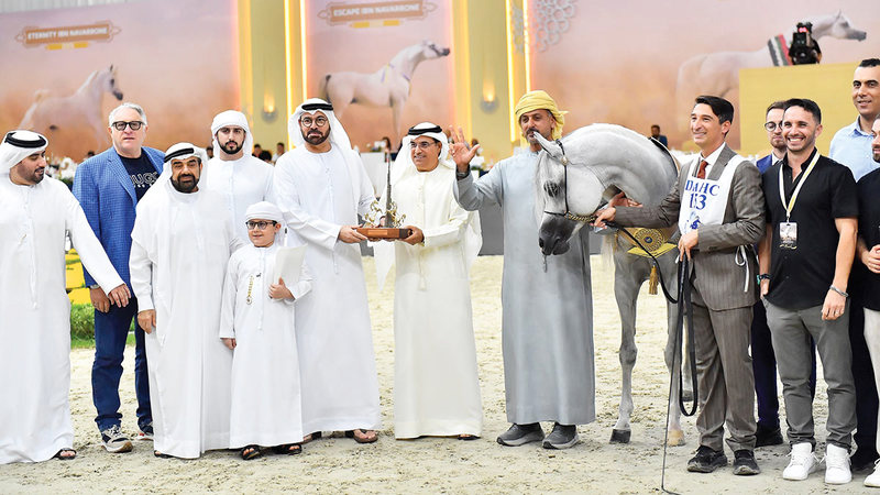 القرقاوي يتوج دي سيراج بطلا للشوط الرئيس في بطولة دبي للجواد العربي